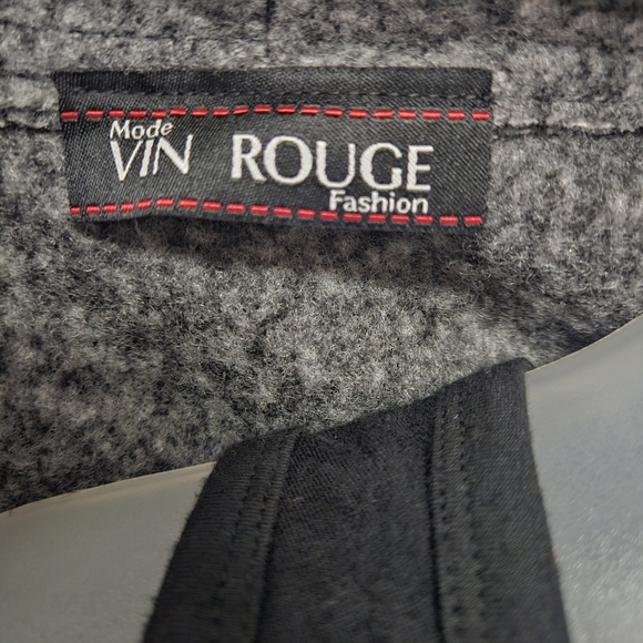 Mode Vin Rouge Fashion Black Grey Check Vest with Side Slits and Pockets - Picture 7 of 13